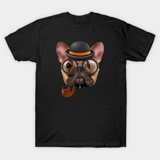 Hipster Bulldog T-Shirt